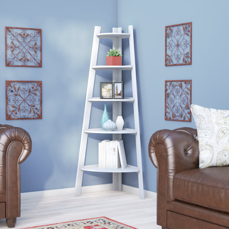 Charlton Home Caitlyn Corner Unit Bookcase & Reviews Wayfair